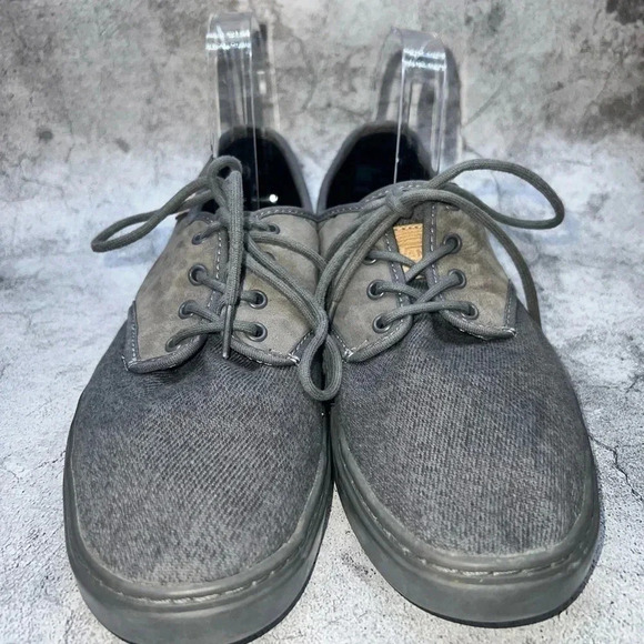 R2-6-5. VANS MEN’S GRAY ULTRACUSH CANVAS/LEATHER SHOES SIZE 8 WOMEN’S 9.5 - Picture 2 of 9